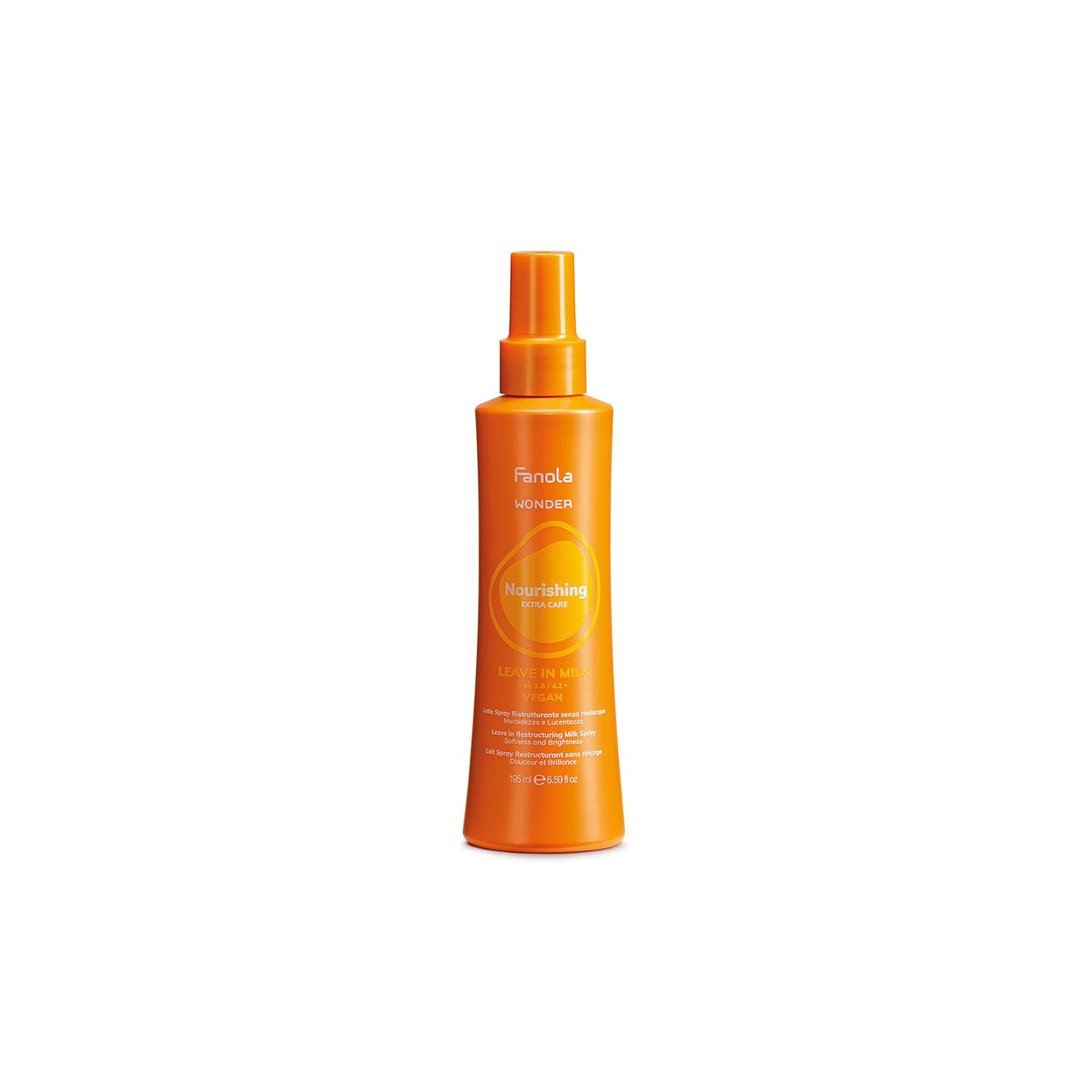 Fanola Wonder Nourishing Leave-In Milk Spray, vegan hair care for softness and brightness