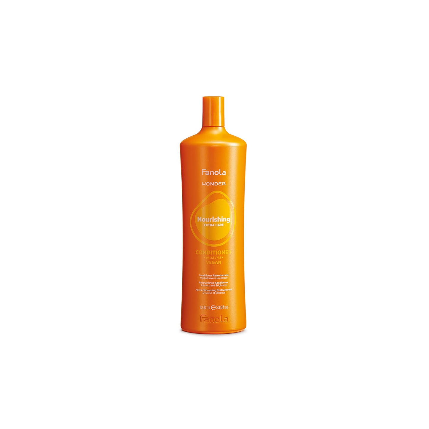 Fanola Wonder Nourishing Extra Care Conditioner, vegan hair treatment for softness and brightness
