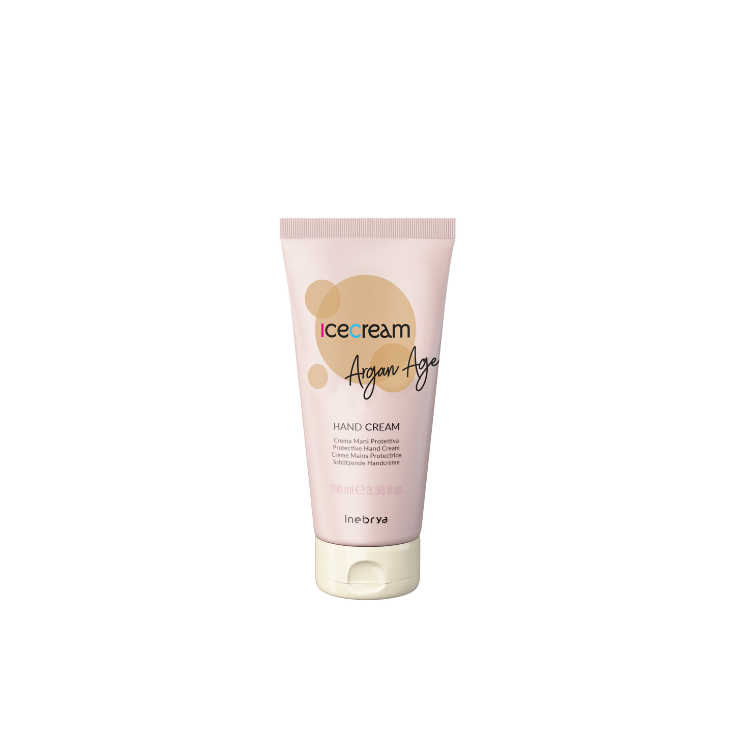 Icecream Argan Age Protective Hand Cream 100ml by Inebrya, moisturizing skincare for soft hands
