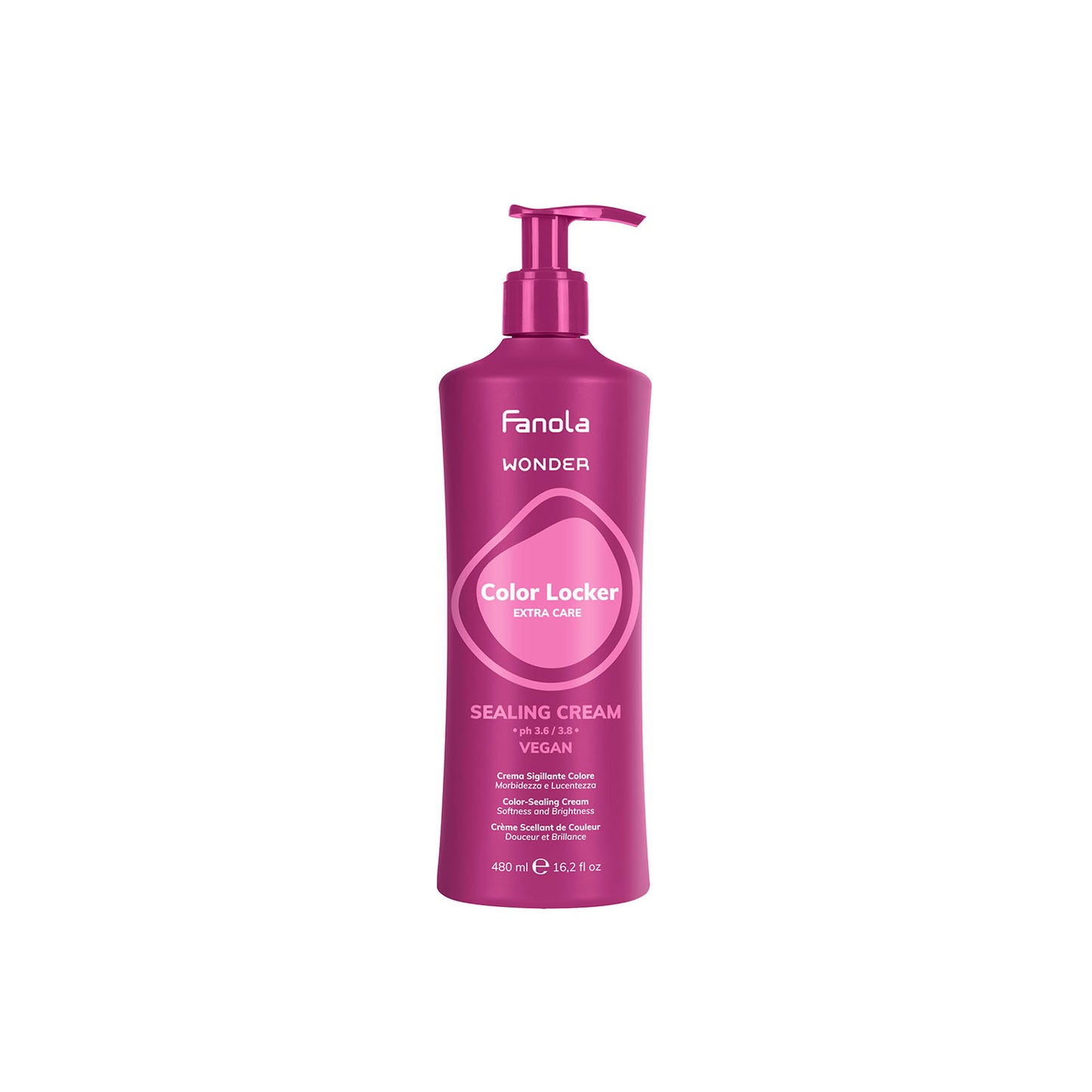 Fanola Wonder Color Locker Sealing Cream for softness and brightness, vegan hair care