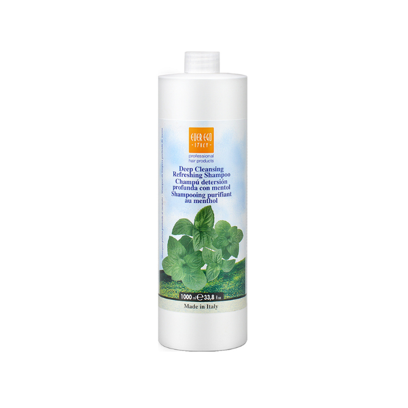 Deep Cleansing Refreshing Shampoo with mint, 1000ml, Made in Italy, professional hair care