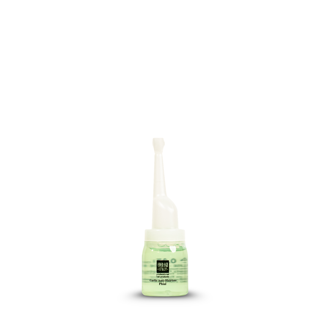 Garlic Anti-Hairloss Phial for scalp treatment, professional hair care product with dropper applicator