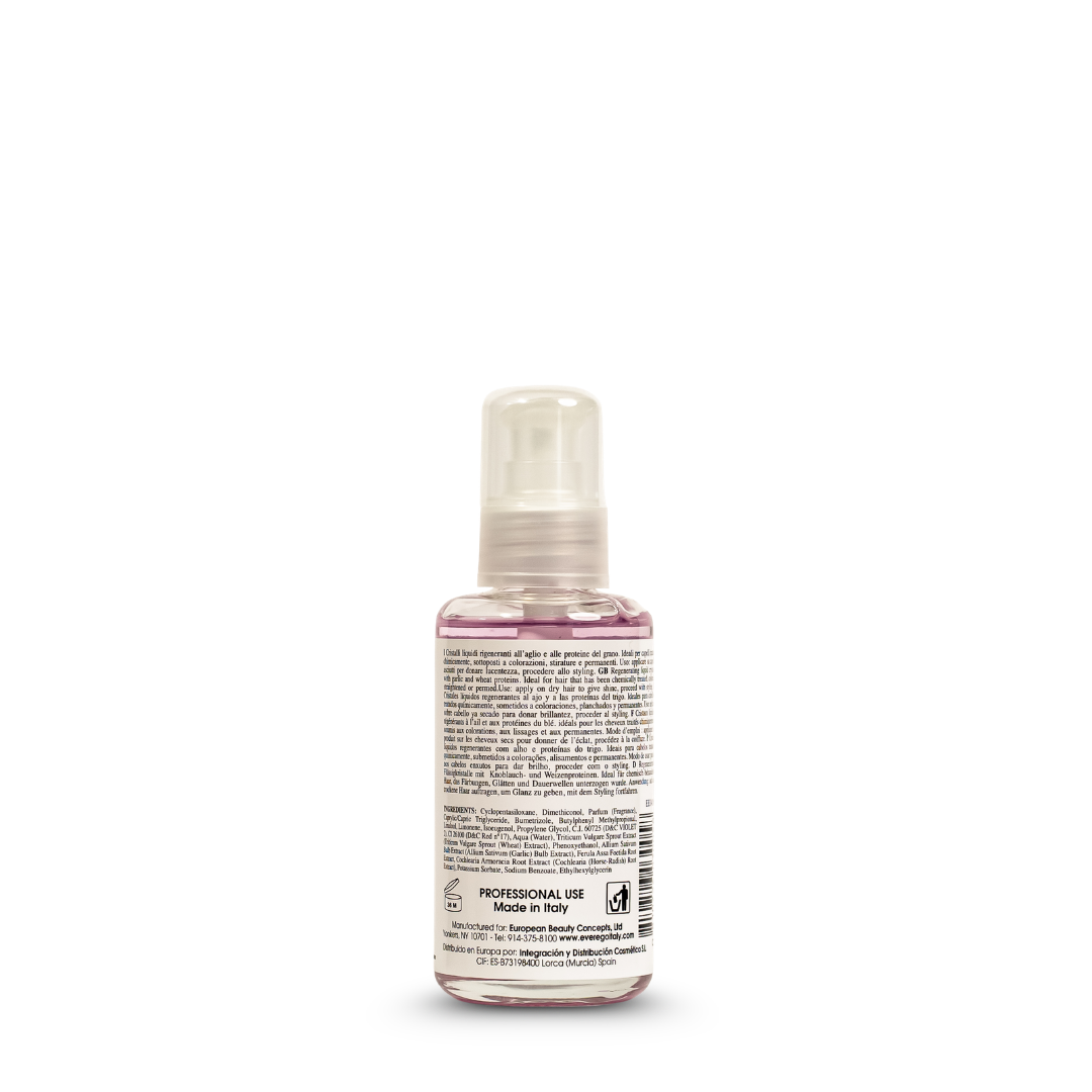 Professional hair serum with garlic & wheat proteins, made in Italy for styling and shine