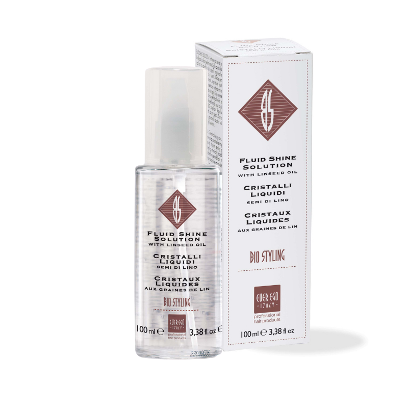 Fluid Shine Solution with Linseed Oil by Ever Ego Italy, 100ml professional hair styling product
