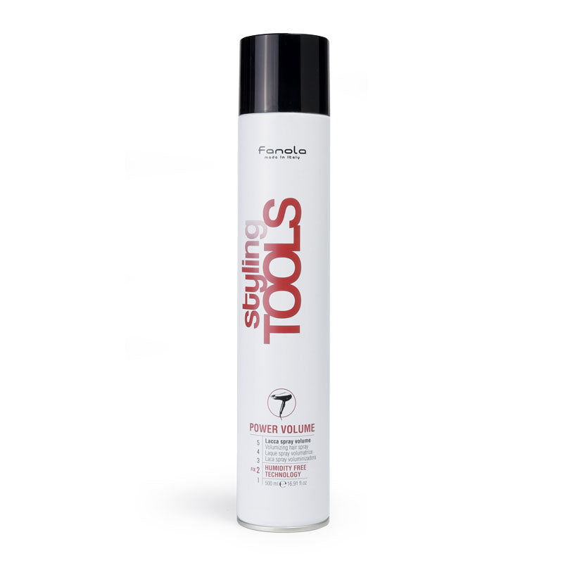 Fanola Styling Tools Power Volume hairspray for humidity-free volumizing hold, made in Italy