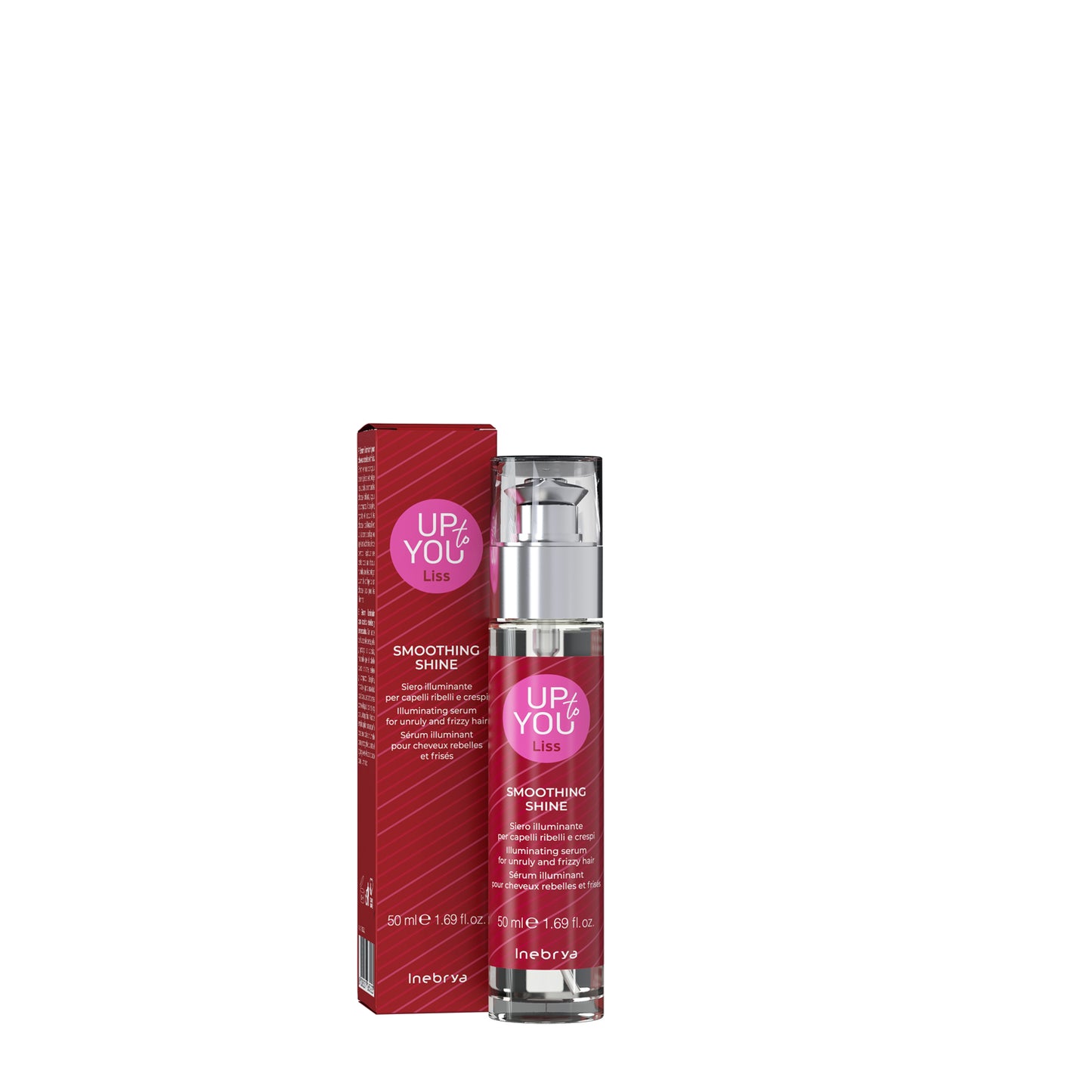 UP to YOU Liss Smoothing Shine illuminating serum for frizzy hair, 50ml bottle with box