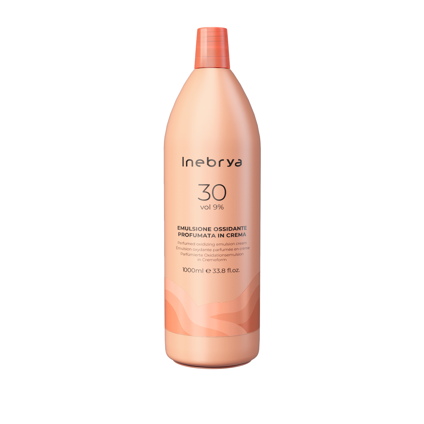 Inebrya 30 vol 9% perfumed oxidizing emulsion cream for hair coloring, 1000ml bottle