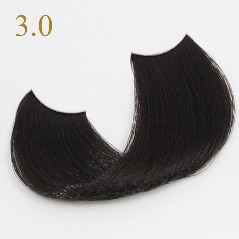 Dark brown hair extensions, shade 3.0, sleek and natural-looking for beauty styling