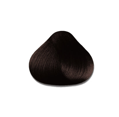 Rich dark brown hair color swatch for salon-grade beauty treatments