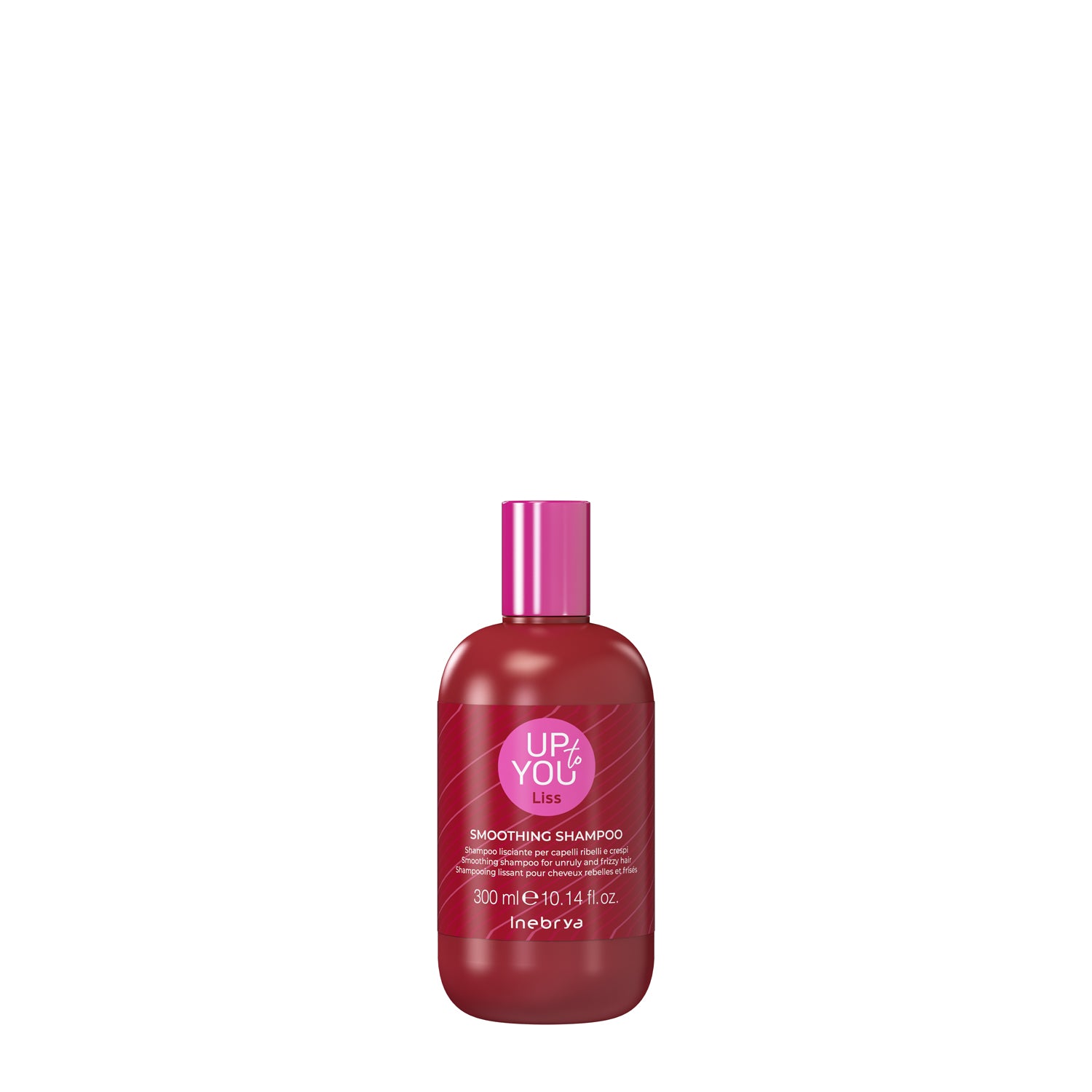 UP to YOU Liss Smoothing Shampoo for unruly frizzy hair, 300ml bottle with pink cap