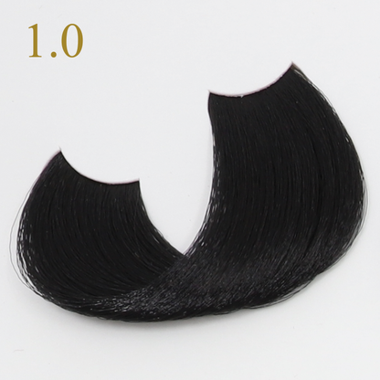 Black hair extensions, shade 1.0, sleek and natural-looking for beauty styling