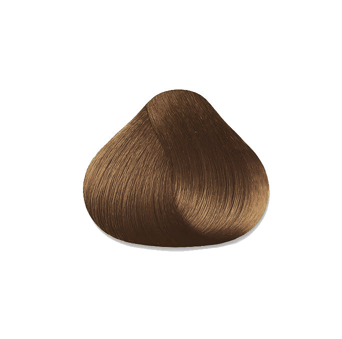 Rich medium brown hair color swatch, smooth texture, ideal for salon or at-home dyeing