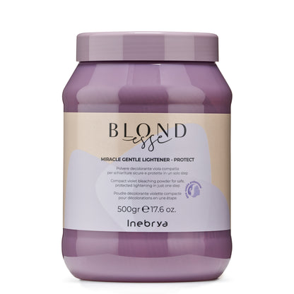 Blondesse Miracle Gentle Lightener Protect violet bleaching powder for safe, one-step hair lightening