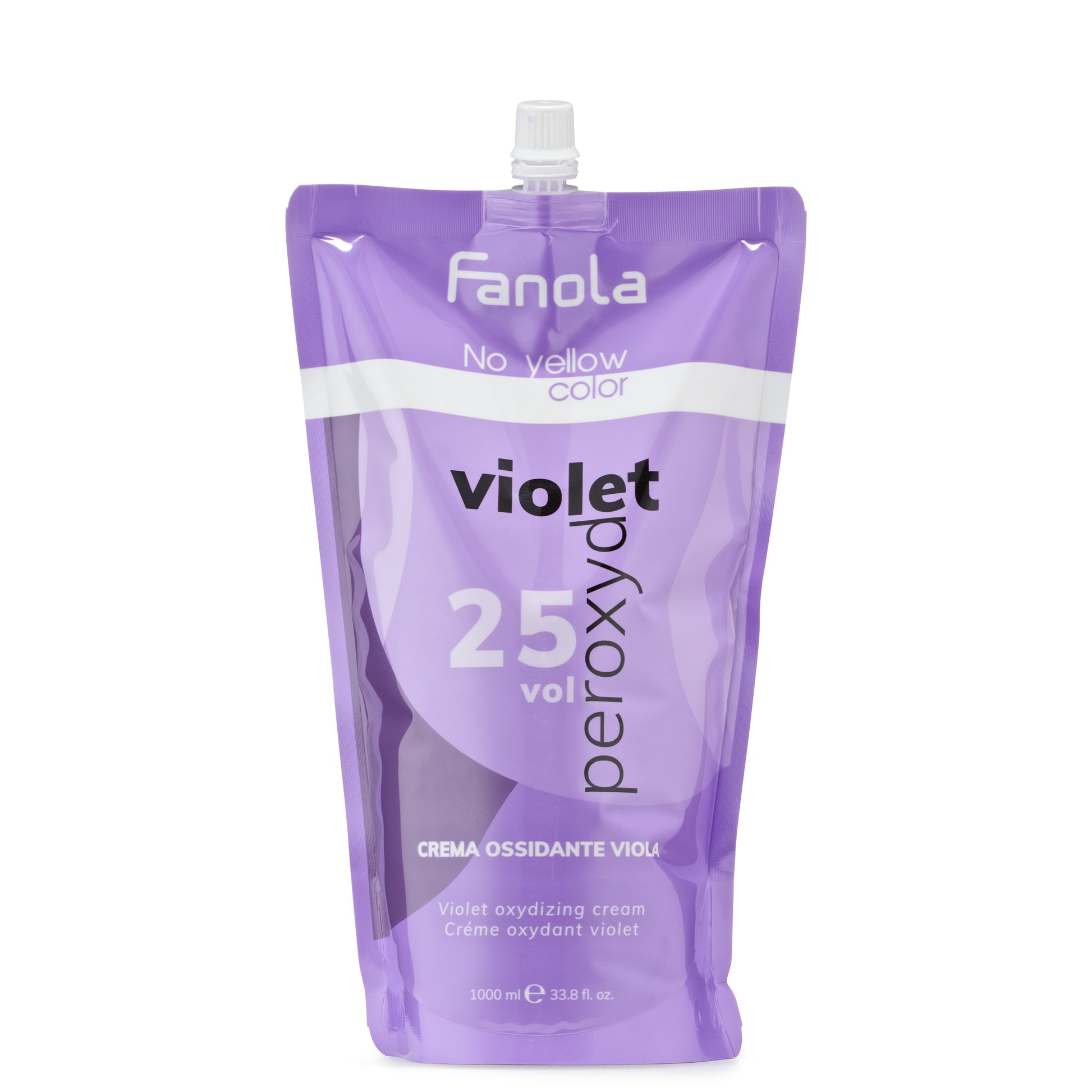 Fanola Violet Peroxyd 25 Vol hair bleach cream for no yellow color, 1000ml