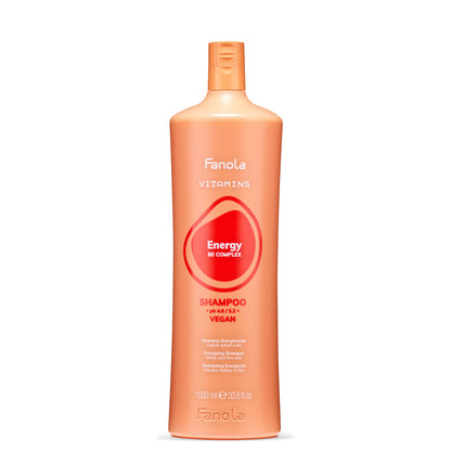 Fanola Energy BE Complex Shampoo for weak and fine hair, vegan, 1000ml