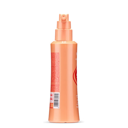 Peach-colored hair care spray bottle with pump dispenser, 150ml, for scalp treatment and fine hair