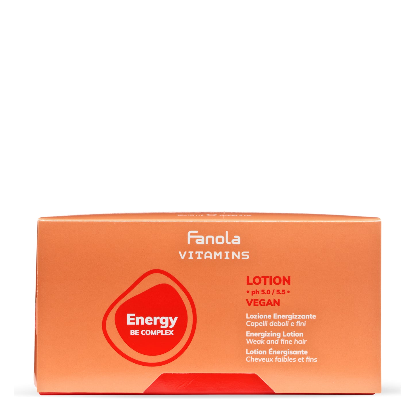 Fanola Energy BE Complex vegan hair lotion for weak and fine hair, orange box packaging
