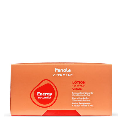 Fanola Energy BE Complex vegan hair lotion for weak and fine hair, orange box packaging