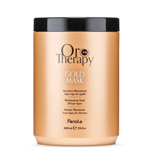 Fanola Oro Therapy Gold Mask 24k illuminating hair treatment for all hair types, 1000ml