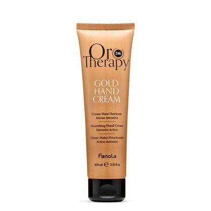 Oro Therapy Gold Hand Cream by Fanola, 24k nourishing intensive care for dry hands, 100ml