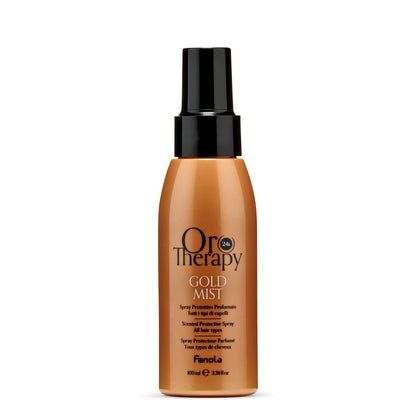 Oro Therapy Gold Mist scented protective spray for all hair types by Fanola