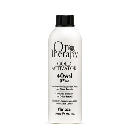 Oro Therapy Gold Activator 40vol for Color Keratin, 150ml oxidizing emulsion by Fanola