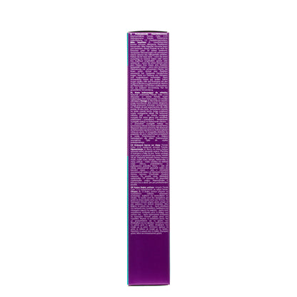 Purple box of Fanola hair color cream with multilingual instructions, professional hair dye product