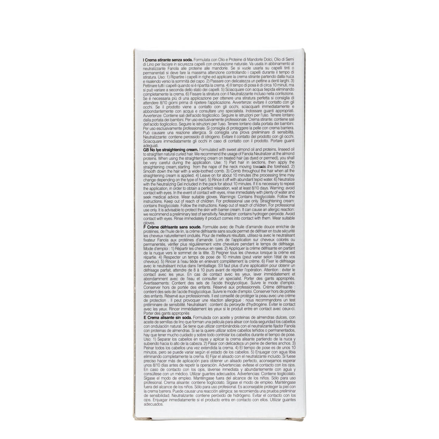 Kit Mono Uso Crema Alisadora