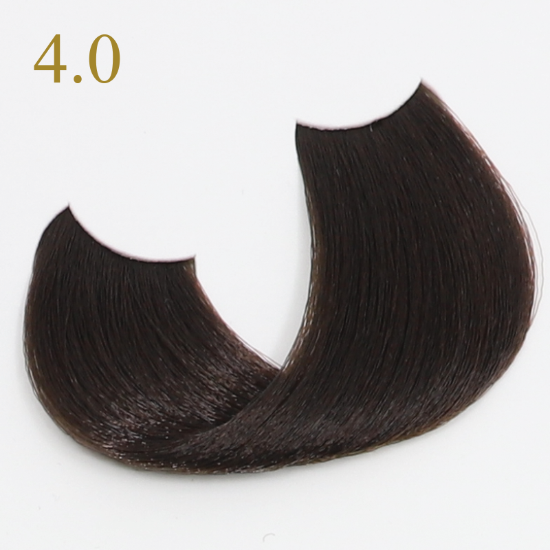 Dark brown hair extension swatch, shade 4.0, smooth texture for beauty styling