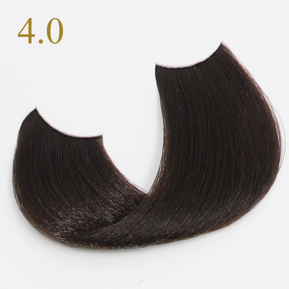 Dark brown hair extension swatch, shade 4.0, smooth texture for beauty styling