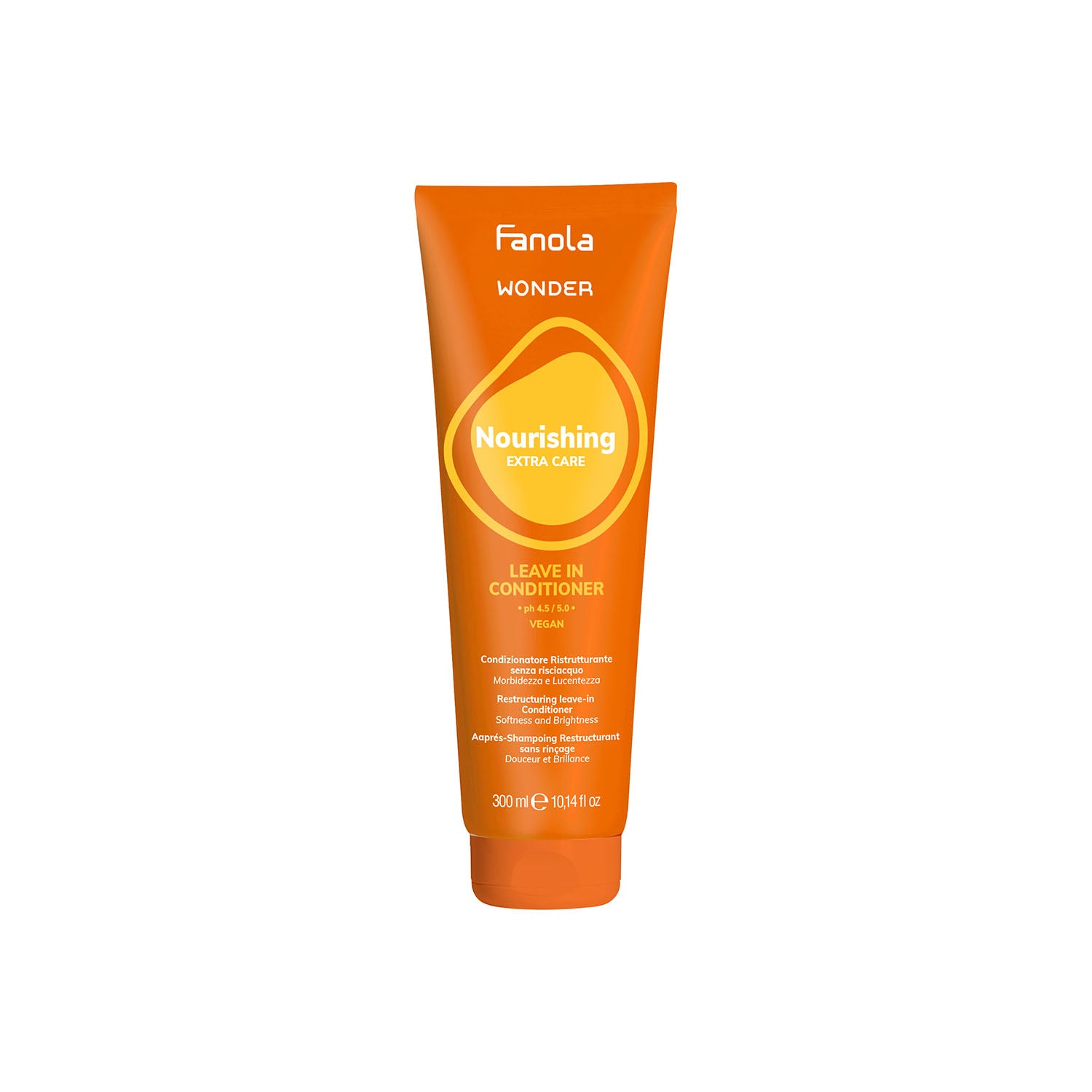 Fanola Wonder Nourishing Leave-In Conditioner for softness and brightness, vegan hair care