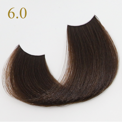 Dark brown hair extension swatch, shade 6.0, smooth texture for beauty styling