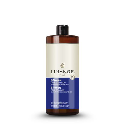 Linange Italy B.To care filler shampoo with keratin & hyaluronic acid, 1000ml, sulfate-free