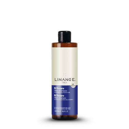 Linange Italy B.To care filler shampoo with keratin & hyaluronic acid, 500ml bottle for hair care