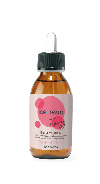 Icecream Energy Lotion 125ml amber bottle with dropper, energizing skincare for beauty routines