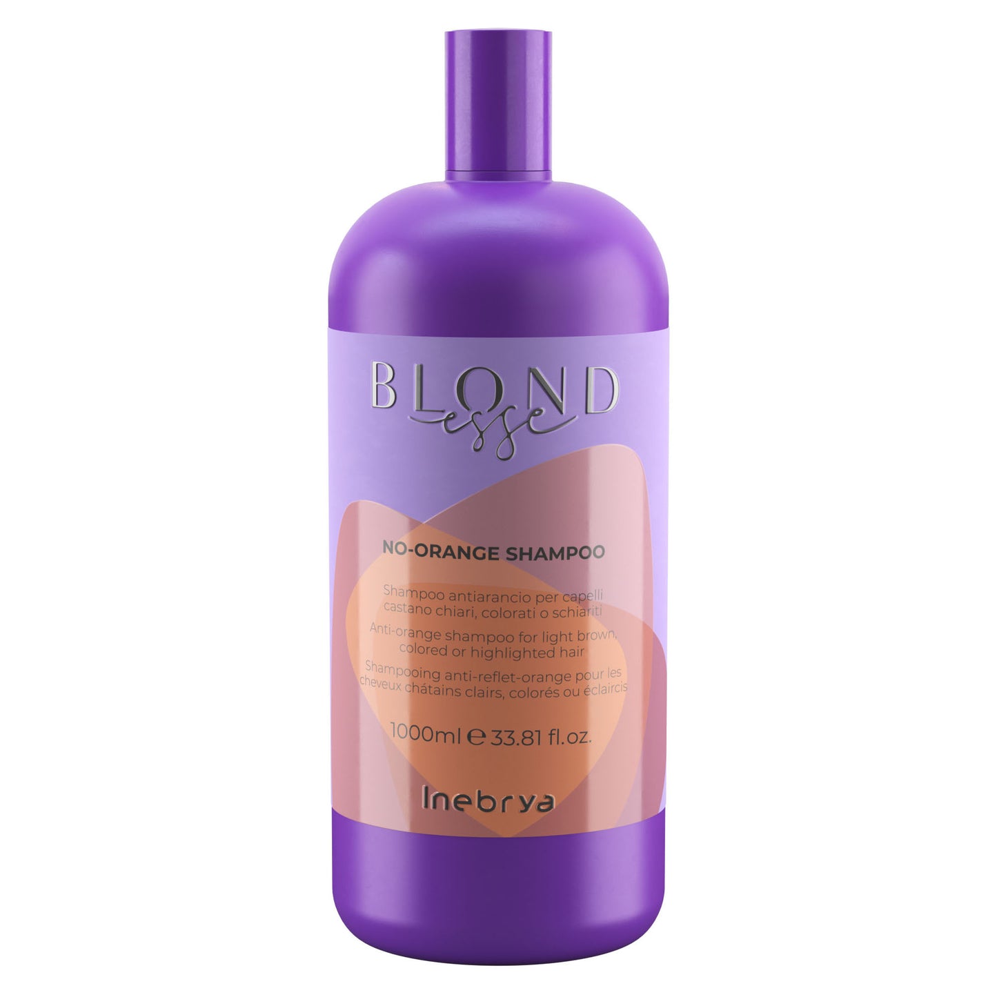Blondesse No-Orange Shampoo for light brown, colored or highlighted hair, 1000ml purple bottle