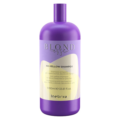 Blondesse No-Yellow Shampoo for blond, bleached or grey hair, 1000ml purple bottle