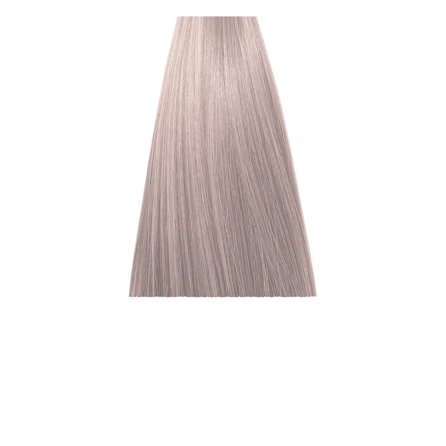 Soft pastel ash blonde hair swatch for salon color selection