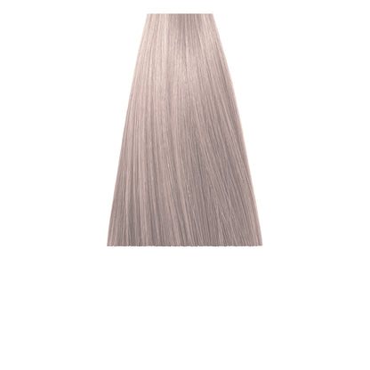 Soft pastel ash blonde hair swatch for salon color selection