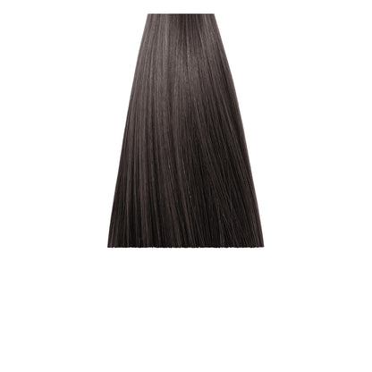 Smooth dark brown hair swatch for beauty styling
