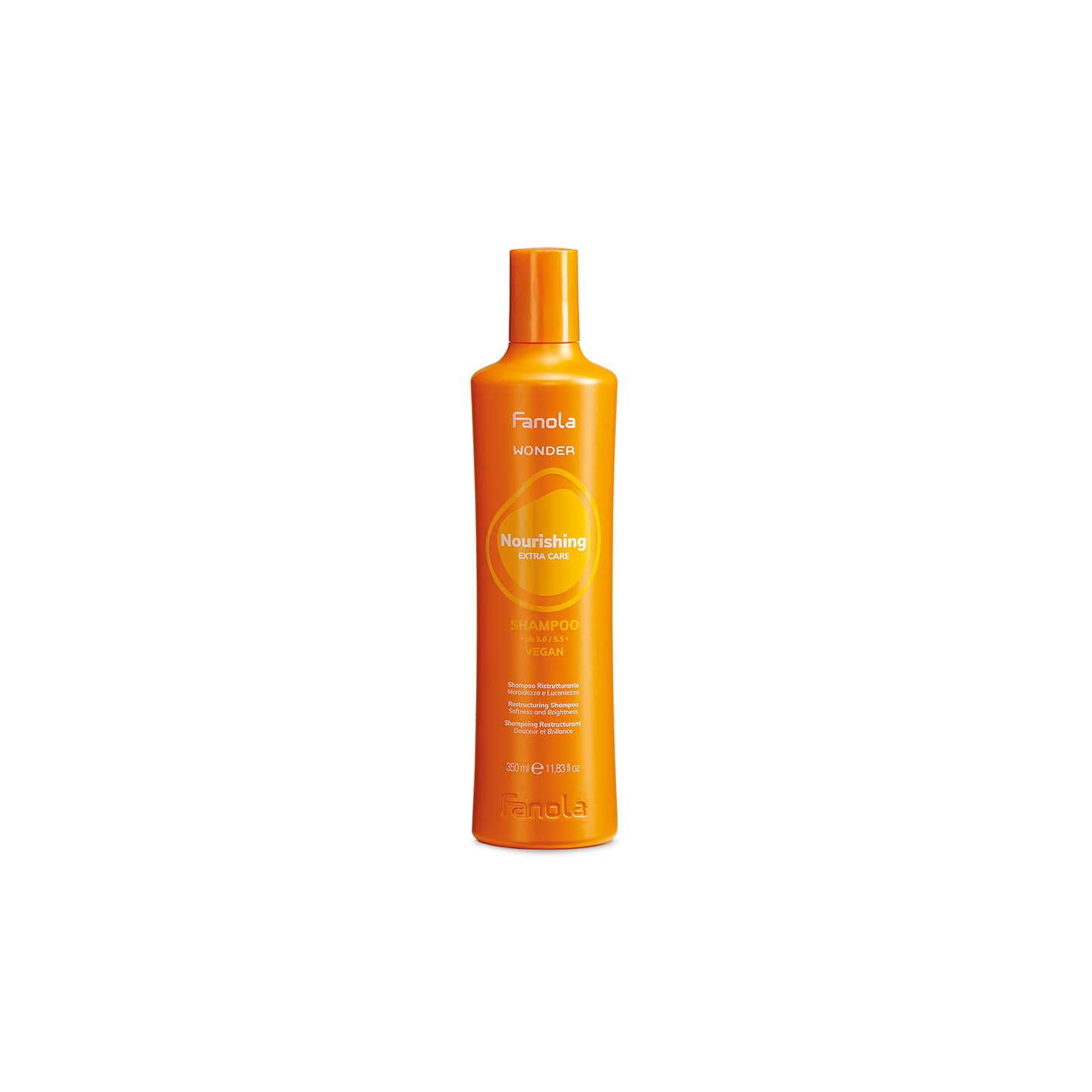 Fanola Wonder Nourishing Shampoo, vegan formula for softness and brightness, 350ml
