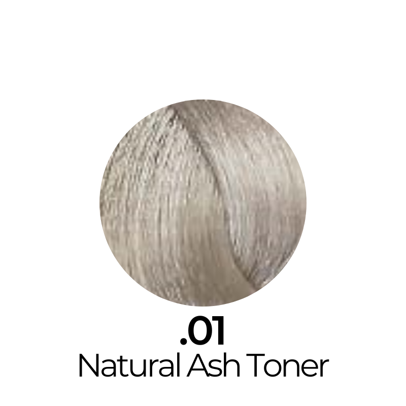 Natural Ash Toner 01 for blonde hair color correction, subtle cool tone enhancement
