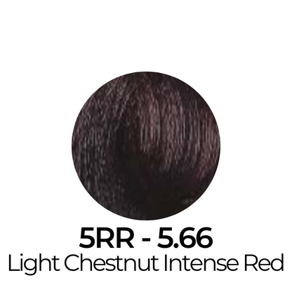 Light Chestnut Intense Red hair color swatch for European beauty products