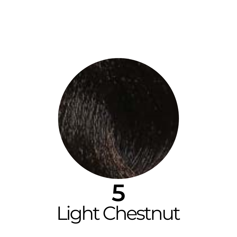 Light Chestnut hair color swatch, shade 5, for beauty and styling