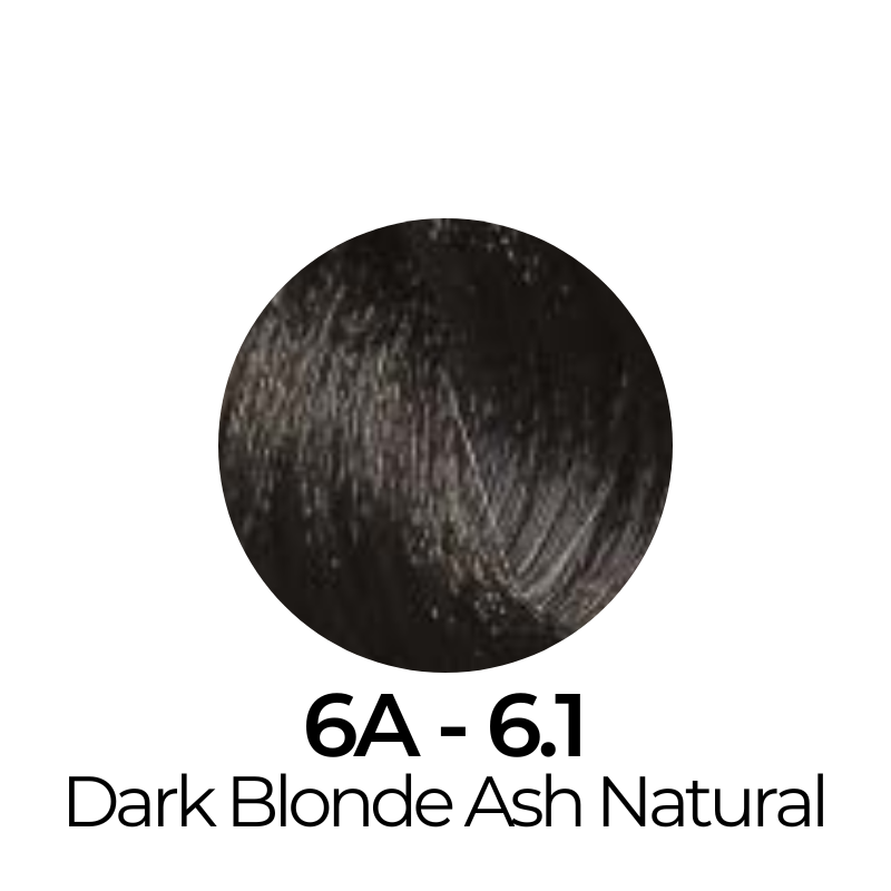 Dark Blonde Ash Natural hair color swatch for salon use, showcasing rich tone and texture
