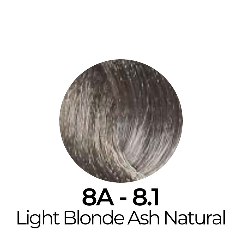 Light Blonde Ash Natural hair color swatch for European beauty products
