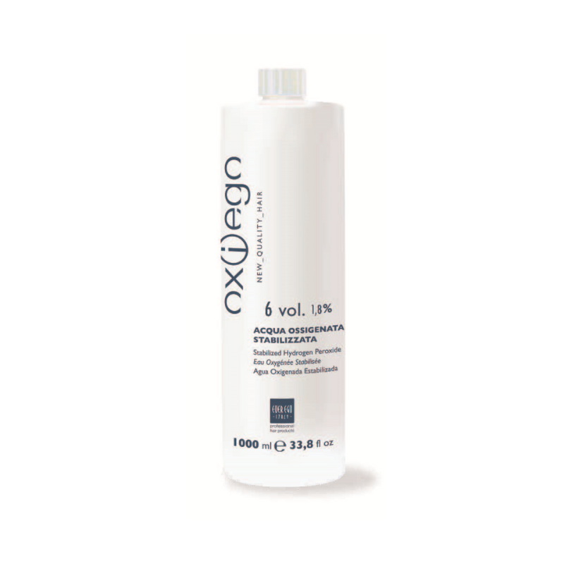 Oxigeno 6 vol 1.8% stabilized hydrogen peroxide for hair coloring, 1000ml professional salon product