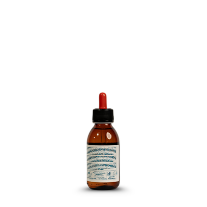 Amber glass bottle with dropper, professional hair treatment serum, made in Italy