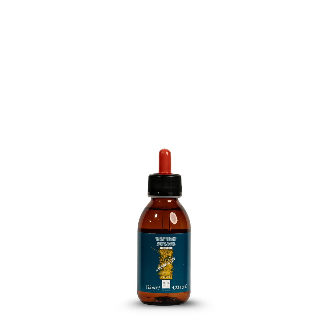 Herb-Ego energizing hair treatment for fine and weak hair, 125ml amber bottle with dropper