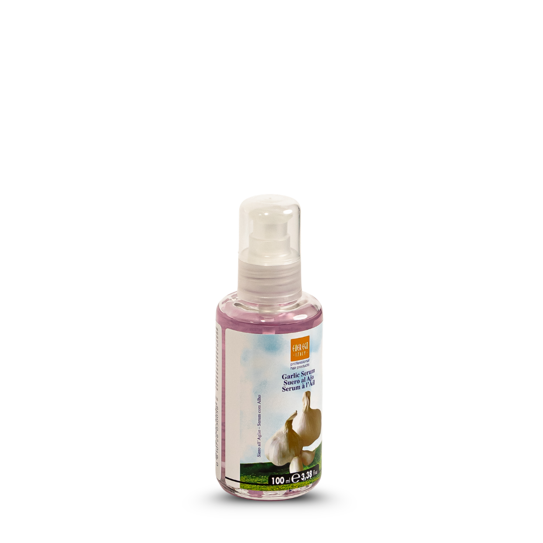 Garlic Serum for hair growth in 100ml bottle with pump, natural hair care treatment